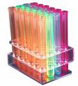 Plastic test tubes contain Bisphenol-A.  Bisphenol-A is a xenoestrogen